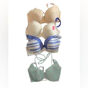 Sloggi Women's Bra Set - Cream, Blue, and Green